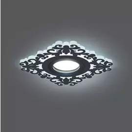 Светильник Gauss Backlight BL129 Квадрат/узор. Черный, цоколь Gu5.3, 3W, LED, 4000K