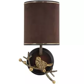 Светильник настенный Bogacho (СБН-9) "Терра" (левый), Каштан, цв. к. Амбер(Бр)