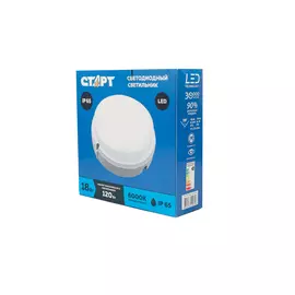 Светильник светодиодный Старт накладной круглый 18w холодный