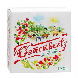 Сыр De famille "Камамбер" мягкий с белой плесенью 50% 130 г
