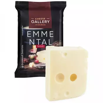 Сыр полутвердый Cheese Gallery Эмменталь 45%, 180 г