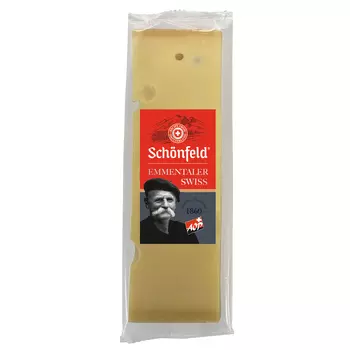 Сыр твердый Schonfeld Swiss Emmentaler AOP 48%, 150 г