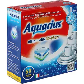 Таблетки Aquarius All-in-1 Для посудомоечных машин 60 шт