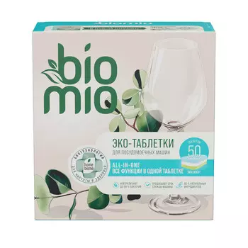 Таблетки для посудомоечной машины BioMio Эвкалипт 16 г 50 шт