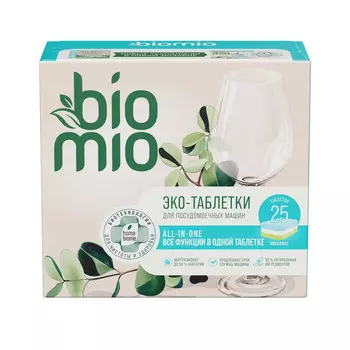 Таблетки для посудомоечной машины BioMio Эвкалипт 16 г 25 шт