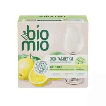 Таблетки для посудомоечной машины BioMio с эфирными маслами 10 г 25 шт