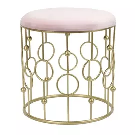 Табурет Glasar 40x40x45см розовый