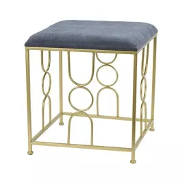 Табурет Glasar 40x40x45см серый квадратный