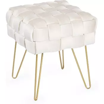 Табурет Glasar бежевый 41х41х45 см