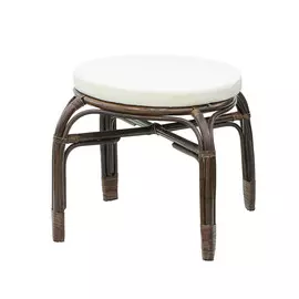 Табурет Rattan grand alaska с подушкой dark brown