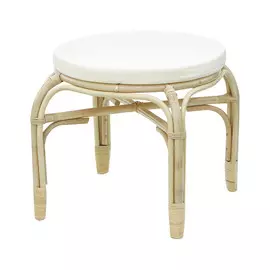 Табурет Rattan grand alaska с подушкой wash whte