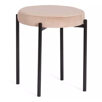 Табурет ТС Revo бежевый с черными ножками 44х44х47 см