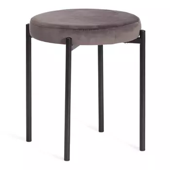 Табурет ТС Revo темно-серый с черными ножками 44х44х47 см