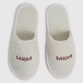 Тапочки Asil Sauna бежевые р.44