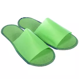 Тапочки одноразовые из спанбонда для бани и сауны "Банные штучки" зеленые/25