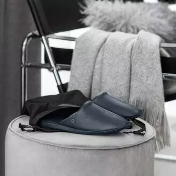 Тапочки Togas Глен мужские кожаные синие р.44-45