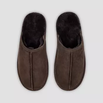 Тапочки Togas Эдмонд коричневые мужские меxовые Р 46-47