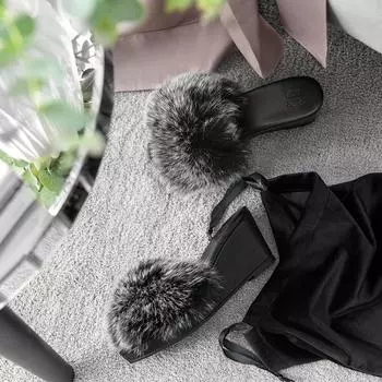 Тапочки Togas Мирей женские кожаные черные р.38-39