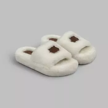 Тапочки Togas Рейналь экрю женские меxовые размер 40-41.