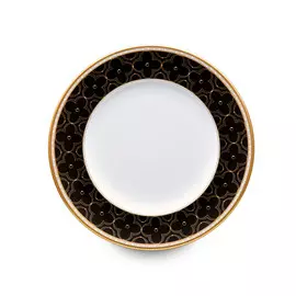 Тарелка акцентная Noritake Трефолио 25 см золотой кант