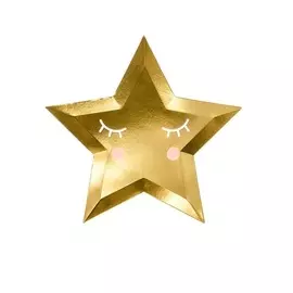 Тарелка бумажная Party Deco little star 27см 6шт в ассортименте