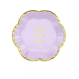 Тарелка бумажная Party Deco yummy лиловая 13см 6шт в ассортименте