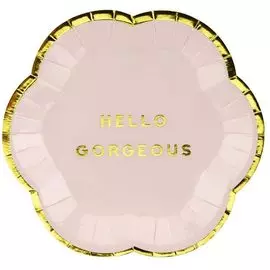 Тарелка бумажная Party Deco yummy розовая 13см 6шт в ассортименте