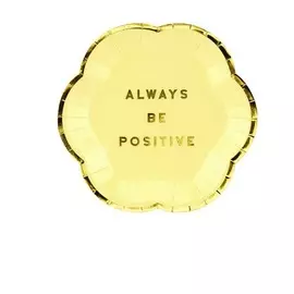 Тарелка бумажная Party Deco yummy желтая 13см 6шт в ассортименте