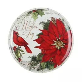 Тарелка Certified Int Пуансеттия 23 см