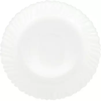 Тарелка десертная Кулинарк белая спираль 19,5 см