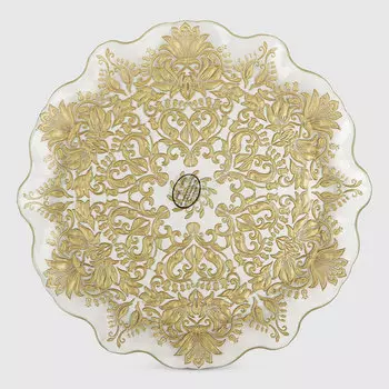 Тарелка Efe Glass золотистая 33 см