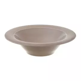 Тарелка глубокая Башкирский фарфор Эстет 22 см серо-розовый