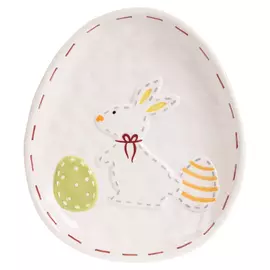 Тарелка керамическая Koopman Пасхальный кролик 21х18 см