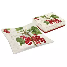 Тарелка квадратная 13х13см Easy life красная смородина