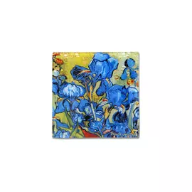 Тарелка квадратная Carmani Ирисы 13 см