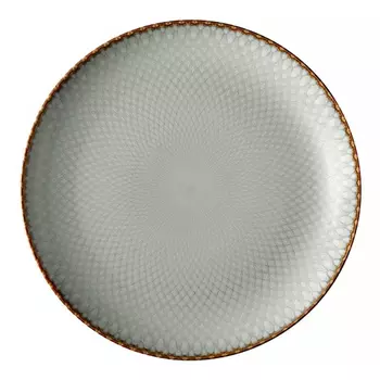 Тарелка Lunasol обеденная серо-бежевая, ромбы 27 см
