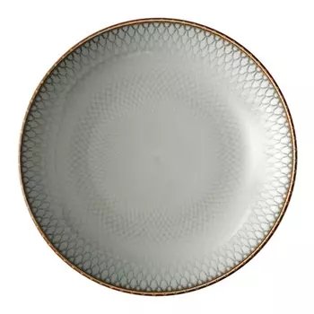 Тарелка Lunasol суповая серо-бежевая, ромбы 23 см