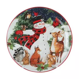Тарелка обеденная Certified Int Снеговик 28 см