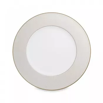 Тарелка обеденная Narumi Золотая паутина 27 см, фарфор костяной