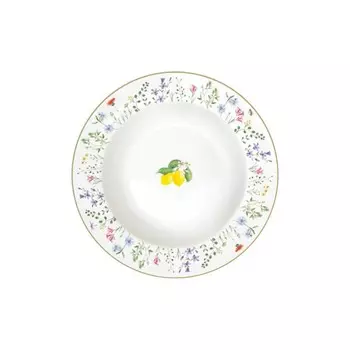 Тарелка суповая Easy life Цветы и лимоны 21,5 см