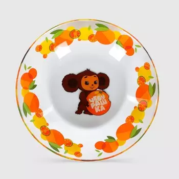 Тарелка суповая Hitt Чебурашка путешествие 20,8 см