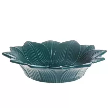 Тарелка суповая Myatashop Lotus magic темно-зеленая 22 см