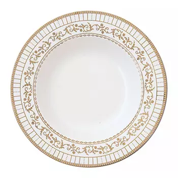 Тарелка суповая Pozzi Milano 1876 Golden белая 21,5 см