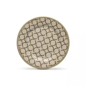 Тарелка закусочная Pozzi Milano 1876 Deco бежевая 19,5 см