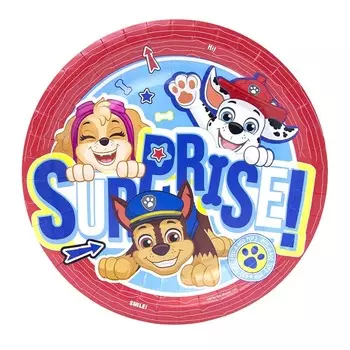 Тарелки бумажные Щенячий патруль 18 см 6 шт в ассортименте