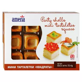 Тарталетки Ameria мини квадратные 60 г