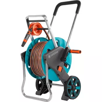 Тележка для шланга Gardena Aquaroll M easy со шлангом в комплекте