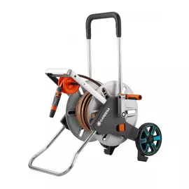 Тележка для шлангов металлическая Gardena aquaroll m easy с комплектом для полива