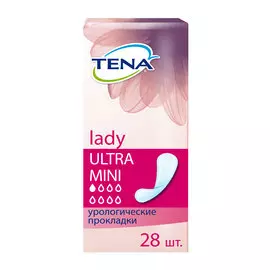 Урологические прокладки на каждый день ТЕНА Леди Ультра Мини (TENA Lady Ultra Mini) 28 шт.