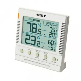 Термогигрометр цифровой большой дисплей белый RST